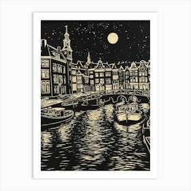 Amsterdam At Night 2 Art Print