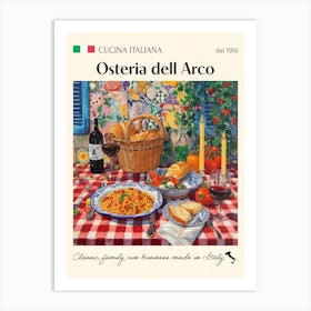Osteria Dell Arco Trattoria Italian Poster Food Kitchen Art Print