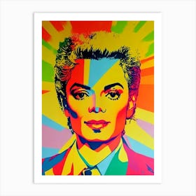 Michael Jackson 1 Colourful Pop Art Art Print