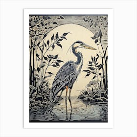 Blue Heron 2 Art Print