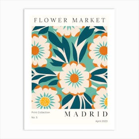 Flower Market Madrid Art Print