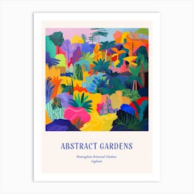 Colourful Gardens Birmingham Botanical Gardens 3 Blue Poster Art Print