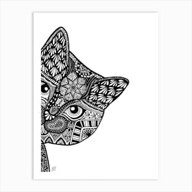 Peek a Boo Kitty Art Print