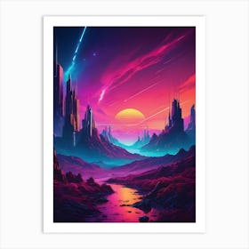 Futuristic Landscape Art Print