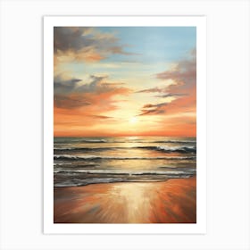 Sunset On The Beach 1 Art Print