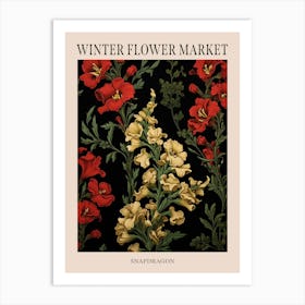 Snapdragon 1 Winter Flower Market Poster Art Print