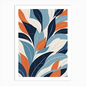 Abstract Leaves Pattern Art Print