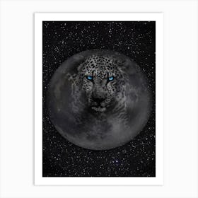 Black Panther Moon Art Print