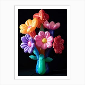 Bright Inflatable Flowers Asters 6 Art Print