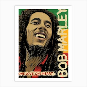 Bob Marley One Love One Heart Art Print