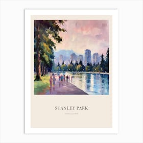 Stanley Park Vancouver 3 Vintage Cezanne Inspired Poster Art Print