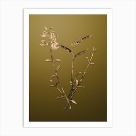 Gold Botanical Spanish Broom on Dune Yellow n.4478 Art Print