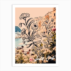 Amalfi Flowers Collage 1 Art Print