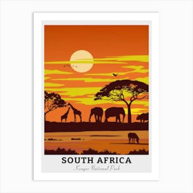 South Africa At Sunset Travel 1 Art Print