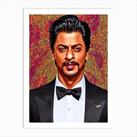 Shah Rukh Khan Illustration Movies Art Print