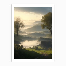 Misty Valley Art Print