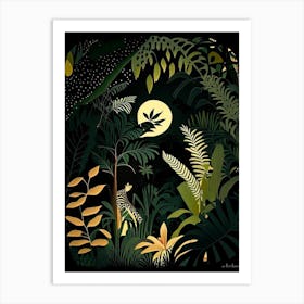 Jungle Night 3 Rousseau Inspired Art Print