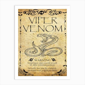 Viper Venom, Halloween Poster Art Print