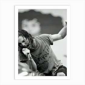 Pearl Jam Singer Eddie Vedder Performs During Pinkpop Art Print