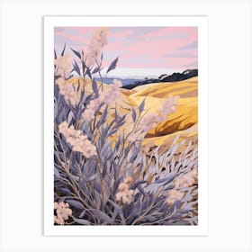 Lavender 2 Flower Painting Art Print