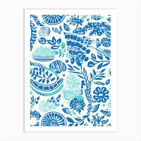 Turks And Caicos Islands, Inspired Travel Pattern 4 Art Print