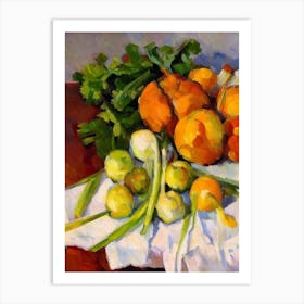 Celery Root 3 Cezanne Style vegetable Art Print