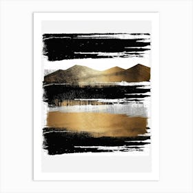 Gold And Black Canvas Print 41 Art Print