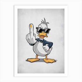 Duck With Sunglasses Art Print