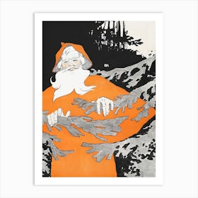 Vintage Santa Art Print, Edward Penfield Art Print