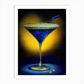 Corpse Reviver #1 Pointillism Cocktail Poster Art Print