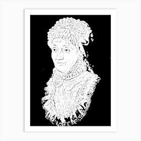 Caroline Herschel Sciencest Black In White Art Print