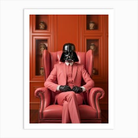 Darth Vader In Wes Anderson Style 02 Art Print