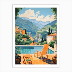 Vacation By The Pool 12 Art Print