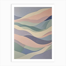 Pastel Waves no2 Art Print