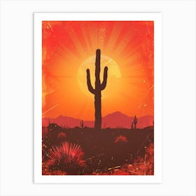 Sunset In The Desert 18 Art Print