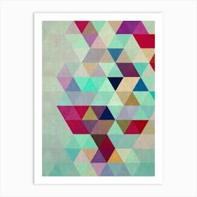 Harmonious composition of triangles 10 Art Print