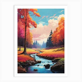 Autumn Landscape Painting 2 Art Print