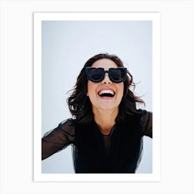 A Captivating Closeup Of A Woman Falling Into Laughter With Sheer Joy She Routinely Captures This Art Print