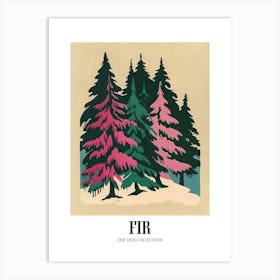 Fir Tree Colourful Illustration 1 Poster Art Print