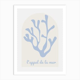 Coral De La Mer Parchment Affiche