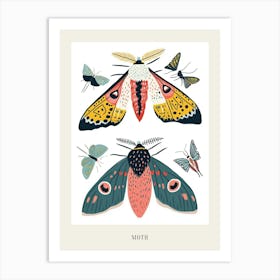 Colourful Insect Illustration Moth 56 Poster Art Print