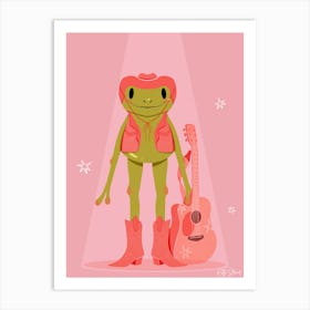 Country & Western Frog Art Print