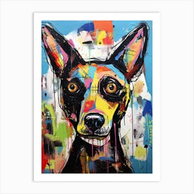 Woofing at the City Walls: Neo-Expressionism Dog Art Print