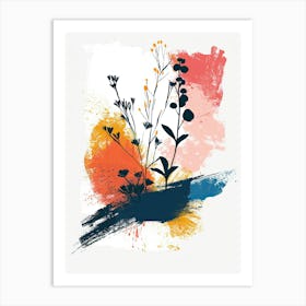 Jetstream Fragments In Harmony Mid Century Style Art Print