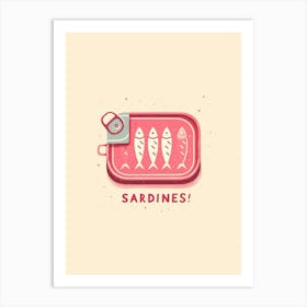 Pink Sardines Can 1 Art Print