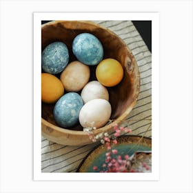 Easter Eggs In A Bowl 5 Art Print