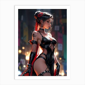 Sexy Anime Girl 3 Art Print