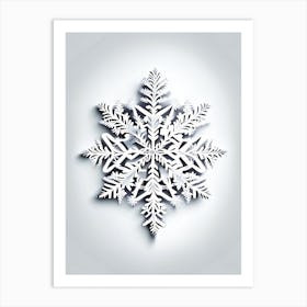 Frost, Snowflakes, Marker Art 1 Art Print