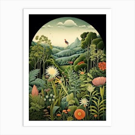 Giardino Botanico Alpino Di Pietra Corva Italy Henri Rousseau Style 3 Art Print