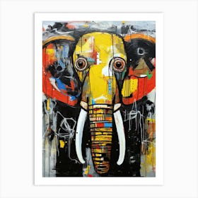 Elephant Tango: Neo-Expressionist Art Print